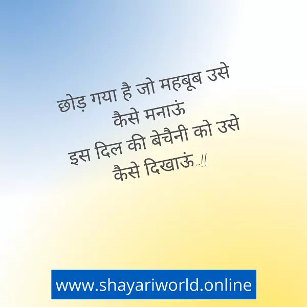 Love Breakup Shayari In Hindi